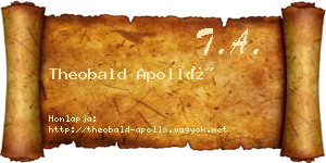 Theobald Apolló névjegykártya
